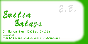 emilia balazs business card