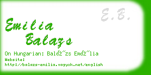 emilia balazs business card